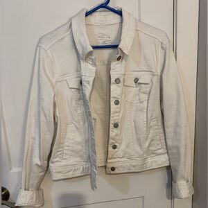 Celebrity Pink Off-White Denim Jacket